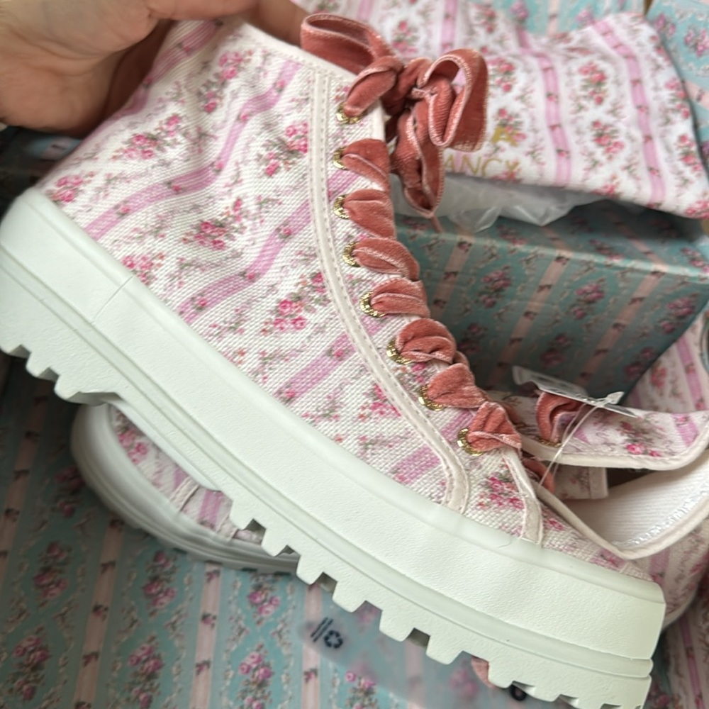 Brand new in box love shack fancy x superga